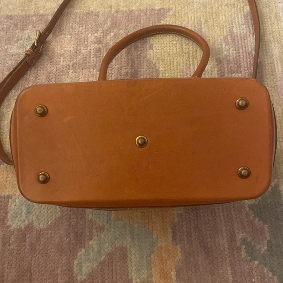 Dooney & Bourke VINTAGE DOCTOR BAG Navy and Brown Leather Bag - Picture 3 of 11